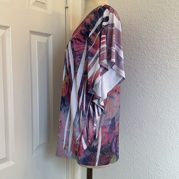 Y2k Suzie in the city graphic burnout butterfly blouse - Picture 7 of 9